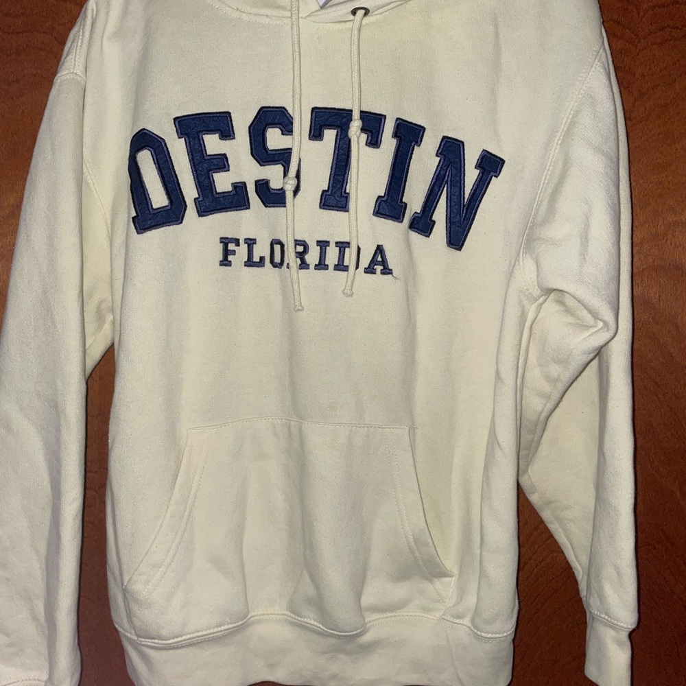 Cream Sweater with Blue Florida Text